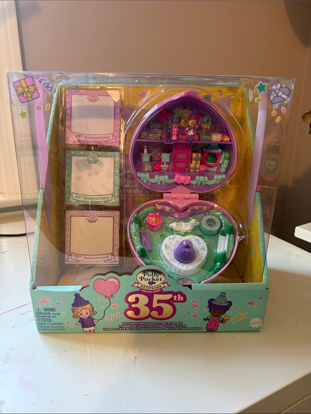 Polly Pocket 35th Anniversary Heart Compact Playset - Pink & Mint